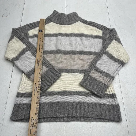Haven Well Within Gray Ivory Light Pink Stripe Soft Sweater Women's Size Medium - Picture 5 of 7
